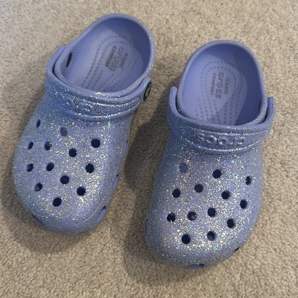 GUC periwinkle purple Crocs girls size c12 - Picture 2 of 4